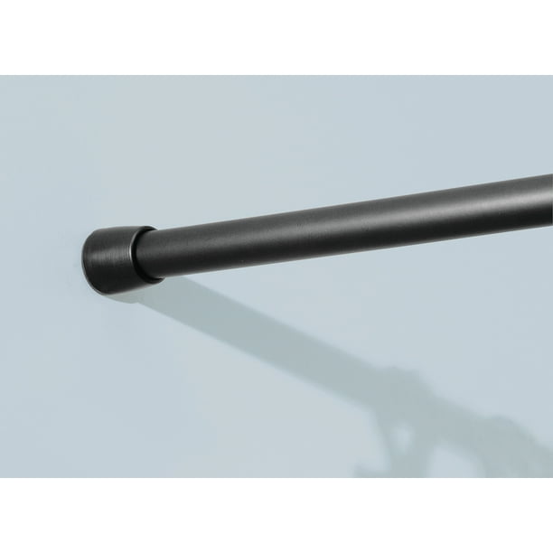 InterDesign Shower Curtain Tension Rod Matte Black, XLarge 78108