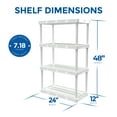 thumbnail image 3 of Gracious Living Unité de Rangement Knect-A-Shelf à 4 Tablettes, Blanc (Lot de 4), 3 of 8