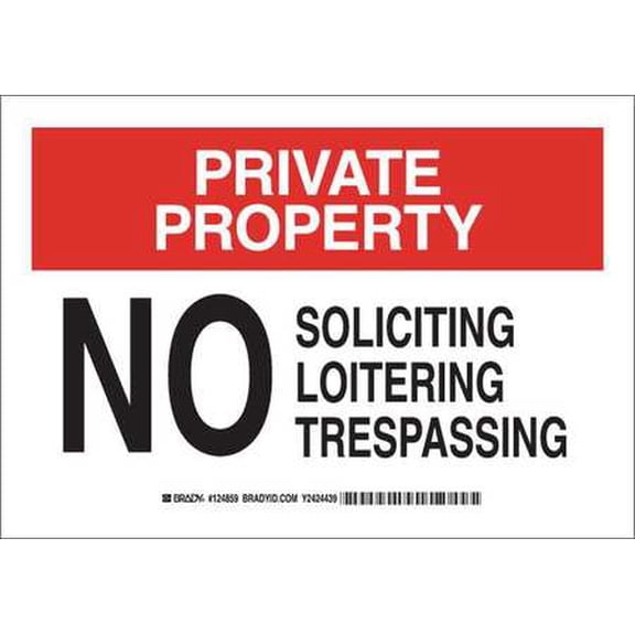 Admittance Sign, Brady, 124859, 7"Hx10"W