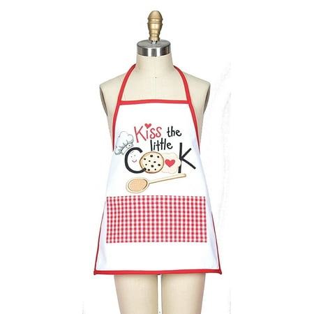 Kayo Designs - KISS THE LITTLE COOK Child's Apron, 100% Cotton, by Kay Dee Designs