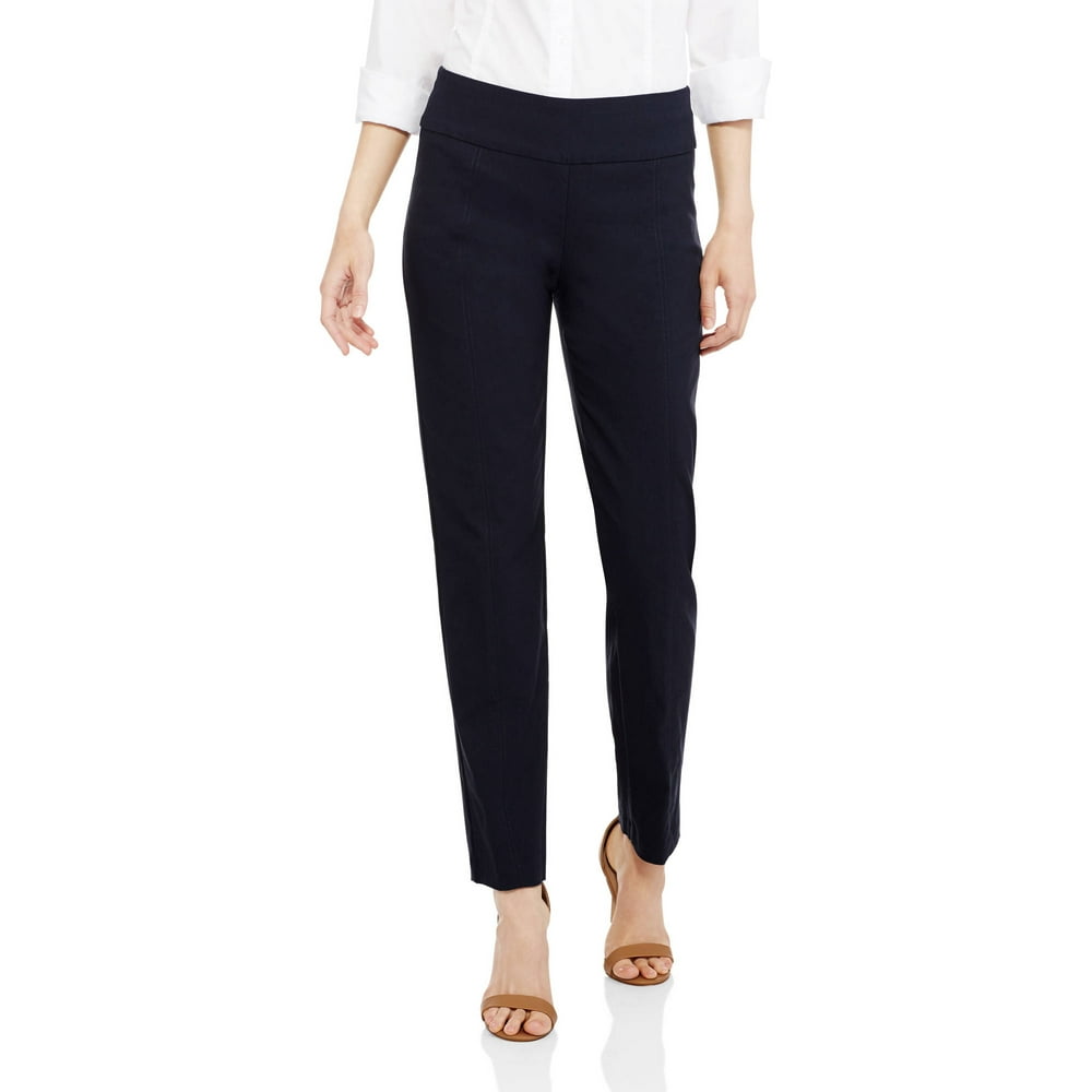 Zac & Rachel - Zac & Rachel Women's Millenium Pull-On Pants, Navy ...