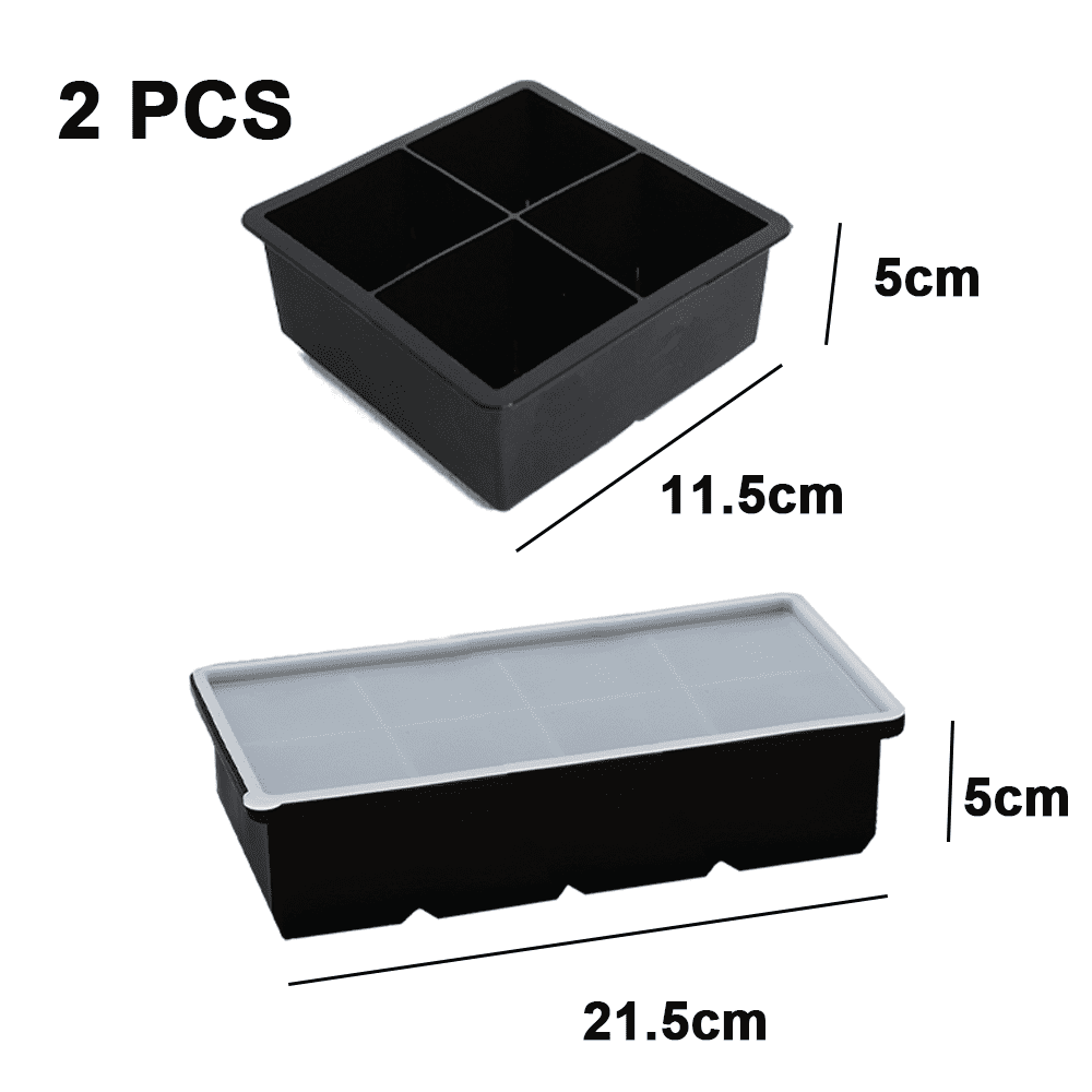 Ice Cube Tray ，Ice Cube Molds for Cocktails and Whiskey- Reusable