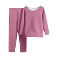 thumbnail image 1 of LIJCC Children's Two Piece Solid Color Thermal Underwear and Thermal Pants Set Kids Base Layer Winter Warm, 1 of 9