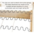 thumbnail image 5 of Upholstery Stay Wire for Stabilizing Furniture Springs- 20ft with 40 Clips- w/ Instructions, 5 of 7