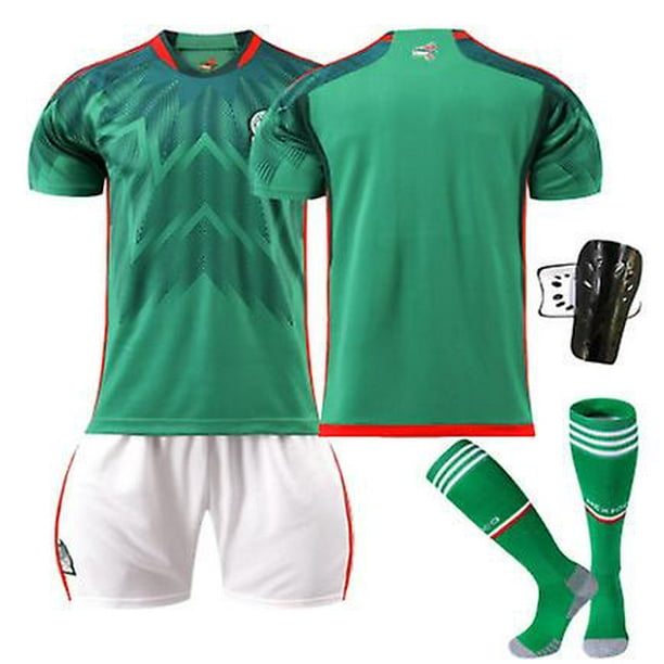 XLGreen ANew Design Traje de uniformes de fútbol para hombres y mujeres Chicharito 14 # A.guardado 18 # Conjunto de camiseta de equipo de fútbol de moda deportiva para niños con calcetín y protección de rodilla esquí esquí Gafas de esquí