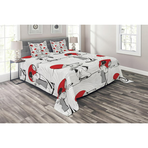Decor Bedspread Set With 2 Pillow Shams, Asian King Bedspread