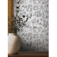 thumbnail image 5 of NuWallpaper Brownstone BoysToile de New York Graphite Peel and Stick Wallpaper, 5 of 7