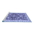 thumbnail image 2 of Ahgly Company Machine Washable Indoor Square Oriental Blue Traditional Area Rugs, 6' Square, 2 of 4