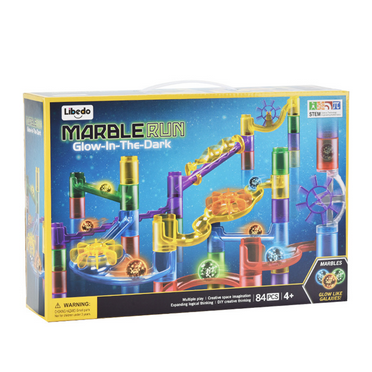 BESTSKY 130Pcs Marble Run Great Gift Marble Runs for Kids 4-8 Inspire Creativity Marble Maze Build Patience