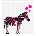 thumbnail image 3 of Ambesonne Pink Zebra Shower Curtain, Romantic Animal, 69"Wx84"L, Black White Pink, 3 of 3