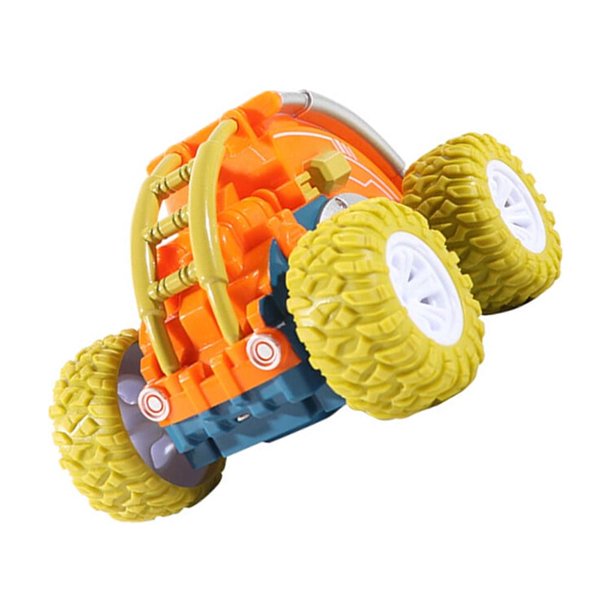 Vogacara Coche de juguete modelo de Control remoto modelo de automóvil giratorio dibujos animados niños Playset chico juguete para regalo Videojuegos portátiles Amarillo Vogacara FN000283-01B