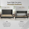 thumbnail image 6 of Merluxy 51.2" King Bed Frame with High Headboard,Upholstered Bed,Dark Grey, 6 of 9