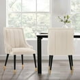 thumbnail image 2 of Manhattan Comfort Eda Dining Chair with Solid Wood Frame in Cream, 2 of 7