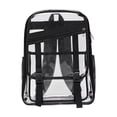 thumbnail image 2 of Clear Backpack, Heavy Duty Transparent PVC Backpack with Padded Straps, Stadium Approved See Through Bookbag for Travel, Work, and Daily Commute, 2 of 6