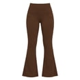 thumbnail image 6 of Ashyfjp Sport Workout Flared Yoga Pants for Women Solid Wide Elastic Waist Soft Comfortable Full Length Bottoms Ideal for Daily Yoga Training Wear, Size (S-XXL), 6 of 9