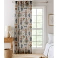 thumbnail image 1 of Vargottam Aztec Motif Design Sheer Curtains for Window & Door - 2 Panel Set, 84", Grommet Top, Light Filtering Georgette Drape for Living Room, Bedroom, or Office, 1 of 9