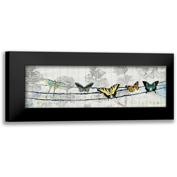 Allen, Kimberly 14x7 Black Modern Framed Museum Art Print Titled - Butterfly Day