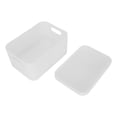thumbnail image 4 of Caja Organizadora De Escritorio Con Compartimento De Almacenamiento, Material De PP Esmerilado Blanco, Para Cosméticos, Joyas, Suministros De Oficina, Dormitorio, Baño, 4 of 7