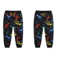thumbnail image 4 of NOEGOEU Toddler Boys Sweatpants Cotton Pants for Kids Athletic Joggers with Drawstring Pockets (Black,4-5Years), 4 of 7