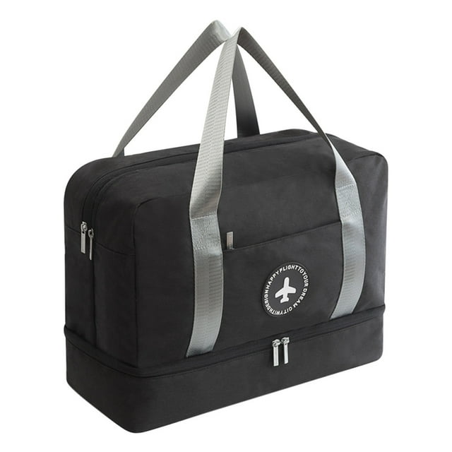 Sac de Voyage pour Homme Femme Bagage Cabine de Voyage Séparation Sec Humide Sac de Rangement Étiquettes de Bagage en Acier Inoxydable Chariot à Bagages avec Roues Support de Toit Pliable Supports de Bagages pour Chambre d'Amis Petit