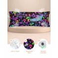 thumbnail image 2 of Purple Green Mushroom Satin Pillowcase for Hair and Skin with Zipper, Soft Breathable Cooling Silk Pillow Cases, Abstract Art Botanical Gradient Body Pillow Covers Bed Pillows 20"x54", 2 of 6