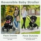 thumbnail image 2 of INFANS 2 in 1 Baby Stroller, High Landscape Infant Stroller & Reversible Bassinet Pram, Foldable Pushchair with Adjustable Canopy, Storage Basket, Cup Holder, Suspension Wheels (Black), 2 of 5