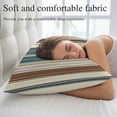 thumbnail image 5 of Teal Boho Stripes Oversized Pillow Covers,Modern Bohemia Brown Beige Texture Breathable Throw Pillow Cases with Invisible Zipper,Decorative Pillowcase Pillows Protectors for Sofa Bed Couch 24"x36", 5 of 9