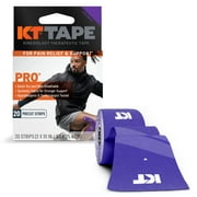 KT Tape Pro Ultra-Breathable Synthetic Kinesiology Tape, Epic Purple, 20 Precut Strips