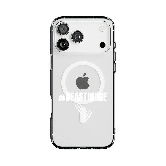 DistinctInk MagSafe Clear Case for Apple iPhone 17 Pro Max (6.9" Screen) - #Beastmode Beast Mode - Lightweight Grip