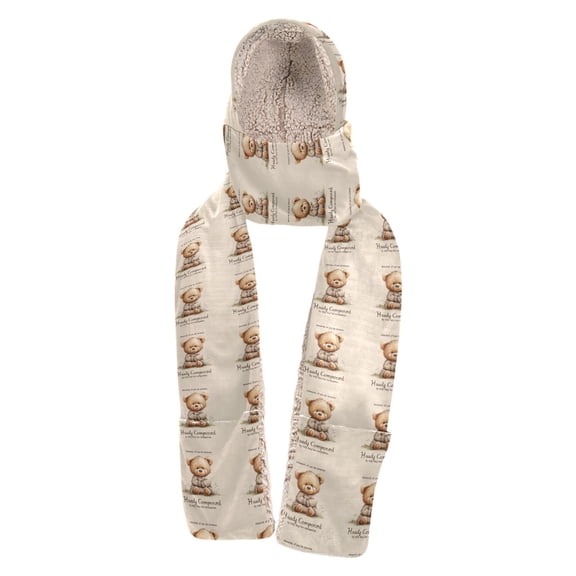 BZSMCE Warm Fleece Hood Scarf Wrap Cuddle Bud Pattern