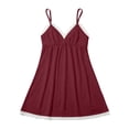 thumbnail image 3 of Women's Satin Nursing Nightgown Lace Sleepwear Tank Dress Lightweight Maternity Sleep Dress Soft V Neck Nightshirt for Pregnant Lady Loungewear, 3 of 4