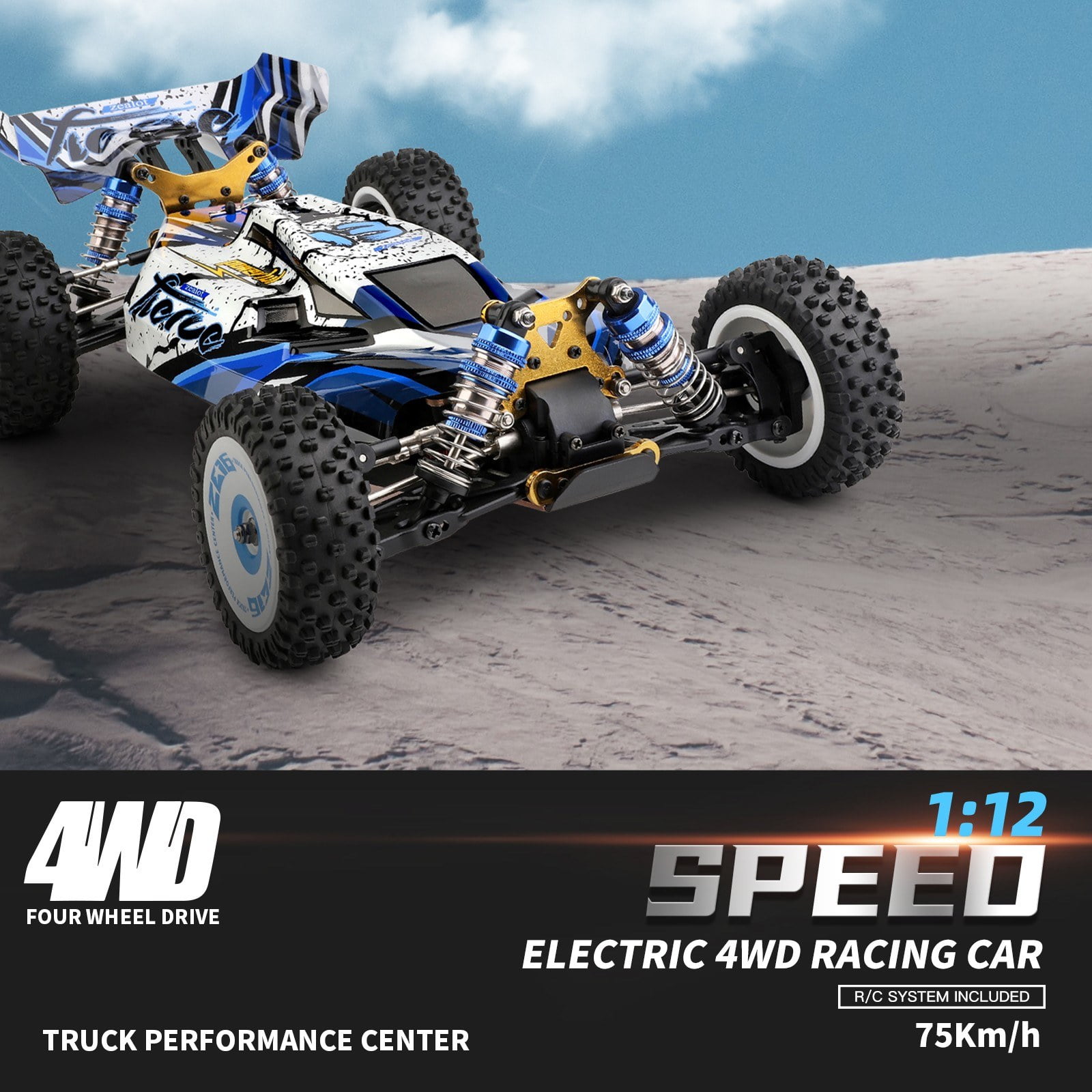 WLtoys 124017 1/12 Scale Off-Road RC Crawler 4WD 75km/h Metal Chassis