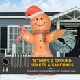 thumbnail image 6 of HOMCOM 8ft Christmas Inflatable Gingerbread Man with a Candy Cane, Outdoor Blow-Up Yard Decoration with LED Lights Display, 6 of 9