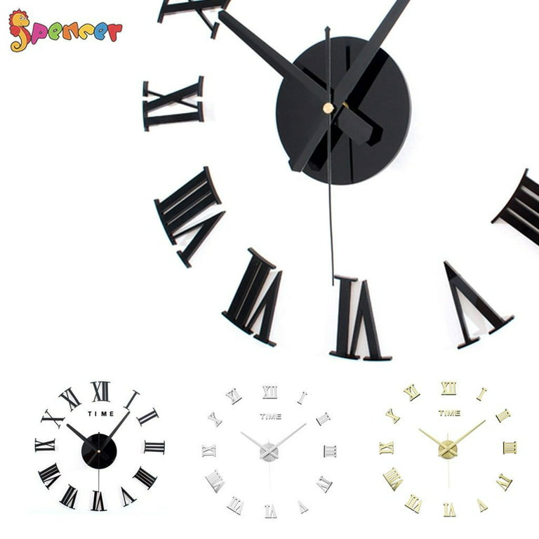 ROMAN NUMBERS Peel Off Stickers Clock Face Numerals Card Making Gold or  Silver