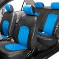 thumbnail image 3 of FH Group, Perforated Leather Seat Covers for Auto Car Sedan SUV, Full Set with Leather Steering Wheel Cover, 8 Colors, 3 of 8