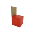 thumbnail image 3 of FixtureDisplays 10PK Petits Billets de Tombola Rouges Boîte en Carton 6x6x12 Pouces Boîte à Pointes Dons Dépôt de Pièces. Taille de l'En-tête 6x6 Pouces 15069-RED, 3 of 8