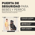 thumbnail image 2 of SAYCHEESE Puerta de Seguridad para Bebés y Perros Reja Ajustable 73 cm Altura 85 cm, 2 of 9