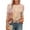 507_Beige, variant on Texiao Women's Fashionable Casual Patchwork Printed Round Neck Pleated Three Quarter Sleeve Top T Shirt