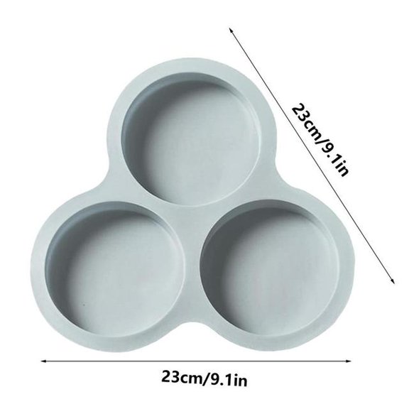 Reusable Egg Mold Non-Stick Three Cavity Muffin Silicone Baking Pan for Air Fryer Kitchen Utensils gray 1PCS