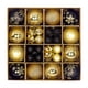 thumbnail image 2 of Juego de 44 adornos navideños con forma de bola, irrompibles, para árbol de Navidad. Oro negro, 2 of 9
