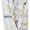 thumbnail image 4 of Floral Kitchen Valance Curtains Watercolor Flower Leaves Window Valances Yellow and Gray Floral Kitchen Curtains, Rod Pocket Small Window Treatment Valance for Bathroom Basement, 52 x 18 Inches, 4 of 6