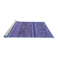 thumbnail image 2 of Ahgly Company Machine Washable Indoor Rectangle Abstract Blue Modern Area Rugs, 6' x 9', 2 of 4