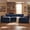 Blue, variant on WACASA 120" Oversized Modular Sectional Sofa, Comfy U-Shaped Cloud Couch w/ 2 Movable Ottoman, 5-Seater Chenille Deep Seat Sectionals for Living Room, Orange