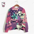 thumbnail image 3 of Sudadera con capucha de otoño HELLO KITTY, sudadera fina y elegante para mujer, jerséis Harajuku, moda coreana, camisetas de manga larga a juego, ropa de calle, 3 of 5