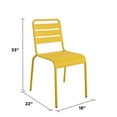 thumbnail image 6 of Novogratz Poolside Gossip, June Outdoor/Indoor Stacking Dining Chairs, 2-Pack, Yellow, 6 of 6