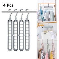 SOFTGAS Closet Organizers and Storage,4 Pack Sturdy Hangers for Closet Organizer, Dorm Room Essentials, Closet Storage, Magic Space Saving Hanger for Wardrobe Heavy Clothes (4 Pcs, Grey)