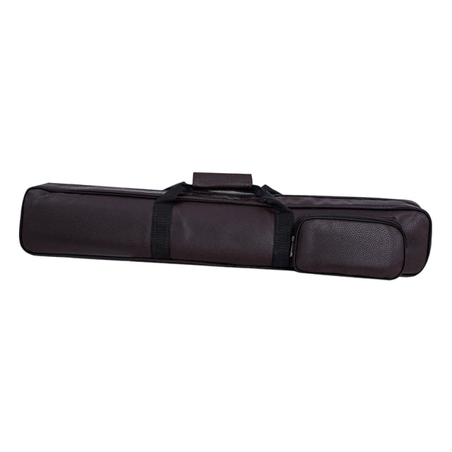S SERENABLE Billiard Carrying Case PU Leather 1/2 Jointed Accessory Spacious Wear Resistant Lightweight Gift Portable Handle Carrying Bag Coffee 7 Piece