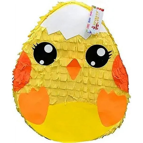 AINATA4U 2-D Yellow Easter Baby Chick Pinata out of Egg Shell Easter Theme Party PInata
