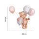 thumbnail image 5 of Pósteres decorativos para habitación infantil (niña) - Motivo animales de la selva + globo inflable - Gris/Rosa Excelente Rendimiento, 5 of 5