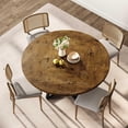 thumbnail image 3 of QinaQin 47-Inch Round Dining Table, Seating 4, Farmhouse Style Kitchen Table, Modern Dining Table with Metal Legs, Suitable for Small Kitchen and Dining Spaces (Chairs Not Included), 3 of 8